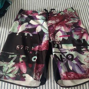 Multi colored reebok shorts